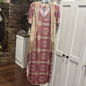 Sterling Kreek maxi dress with accent vest